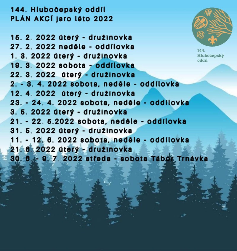 Termíny akcií oddílu do konce školního roku